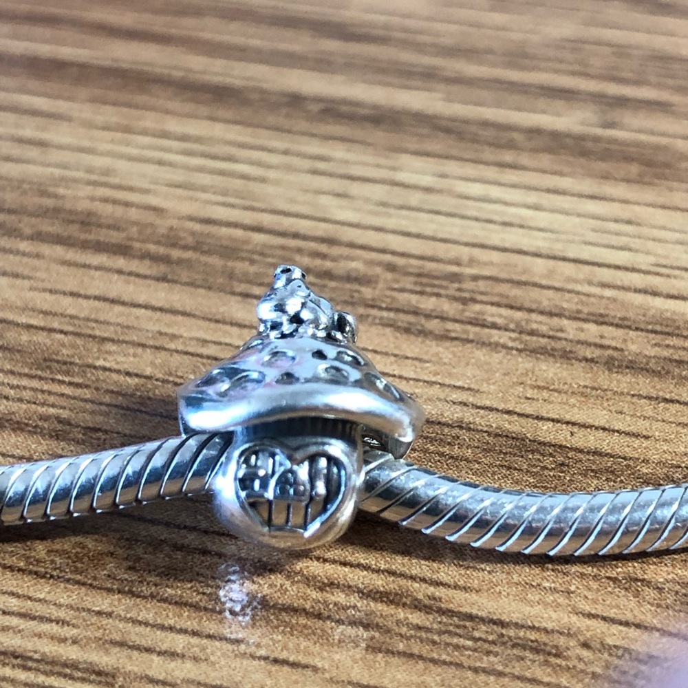 PANDORA frog mushroom charm